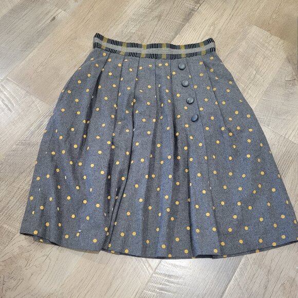 Plenty by Tracy Reece Polka Dot Wool Skirt - Picture 1 of 3